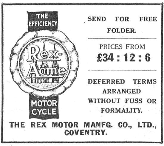 1927 Rex-Acme Motor Cycles                                       