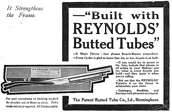 Reynolds Butted Tubes                                            