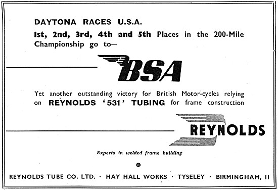 Reynolds Motor Cycle Frame Tubes                                 