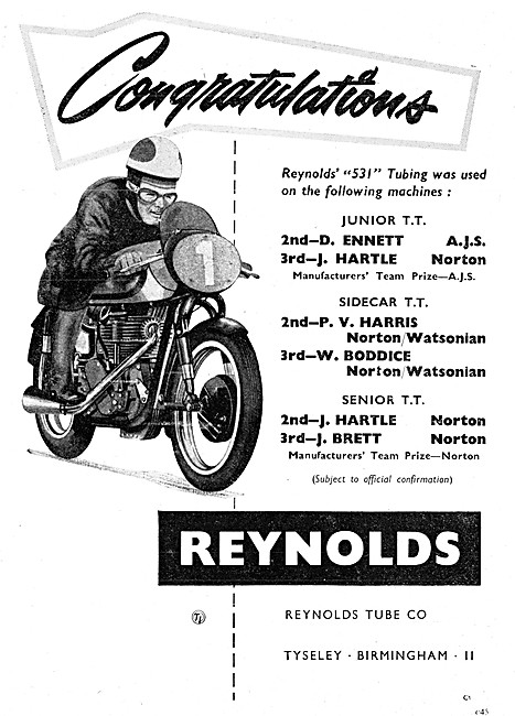 Reynolds 531 Motorcycle Frame Tubing                             