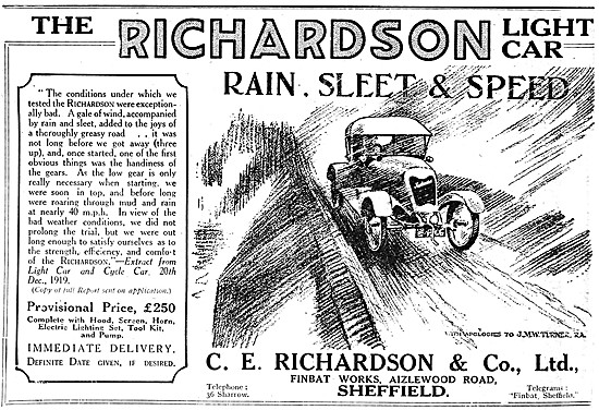 Richardson Cars - 1920 Richardson Light Car                      