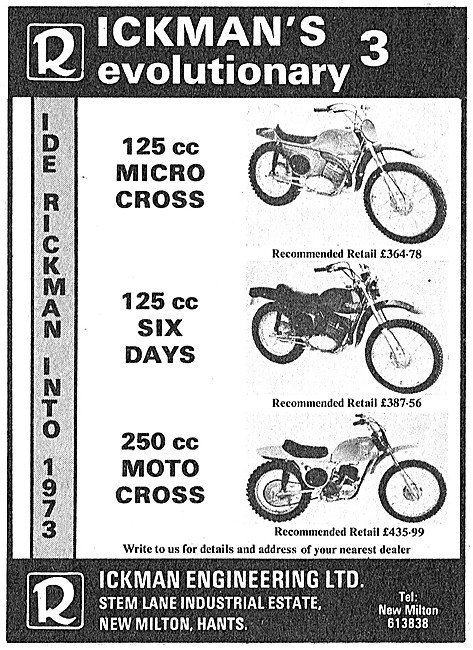 Rickman Micro Cross 125 - Rickman Six Days 125 - Rickman Moto X  