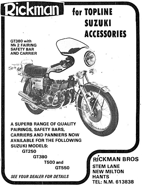 Rickman Suzuki Accessories                                       