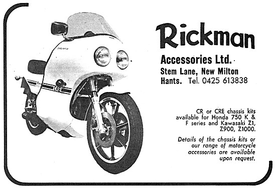 Rickman CRE Motor Cycle Fairings                                 