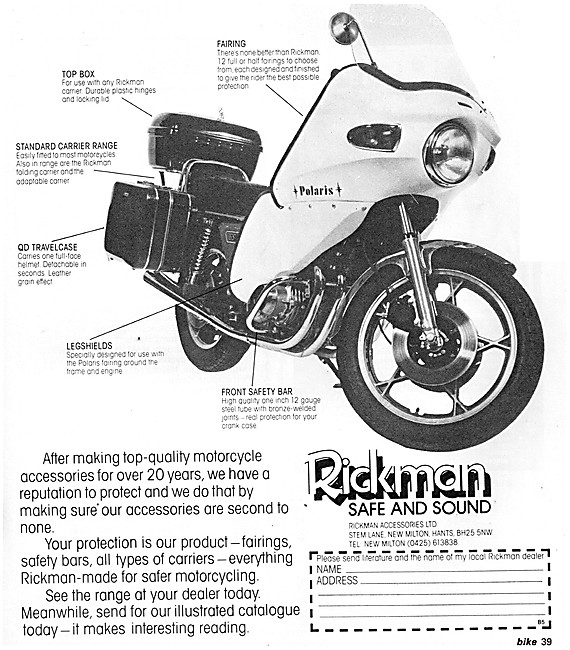 Rickman Motor Cycle  Luggage Racks & Cases                       
