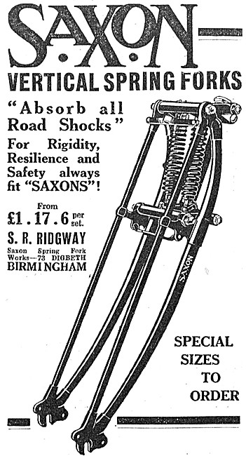 1924 Ridgway Saxon Vertrical Spring Forks                        