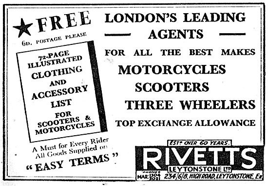 Rivetts Motor Cycle Clothing & Accessories                       