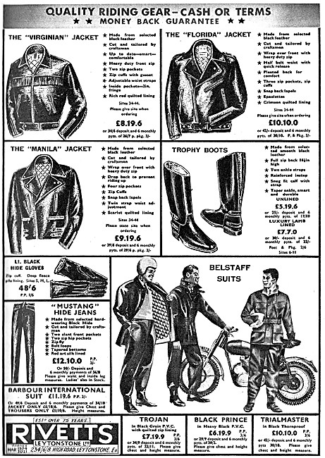 Rivetts Motor Cycle Leathers                                     