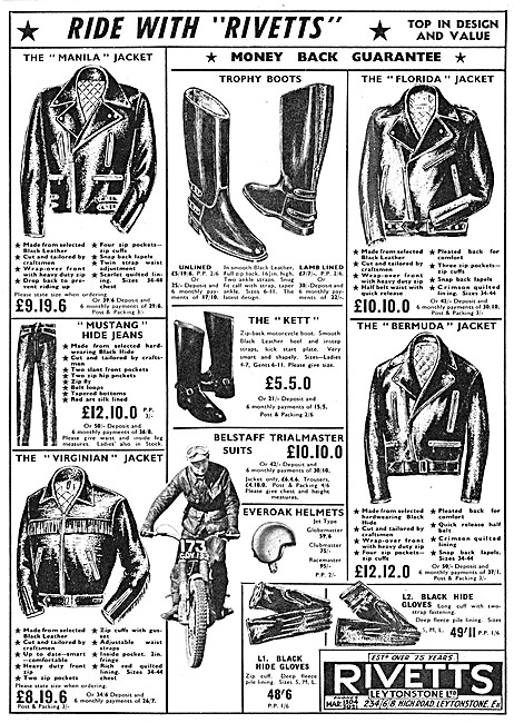Rivetts Motor Cycle Leathers                                     