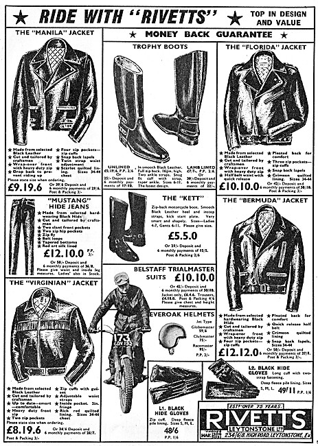 Rivetts Motor Cycle Leathers                                     