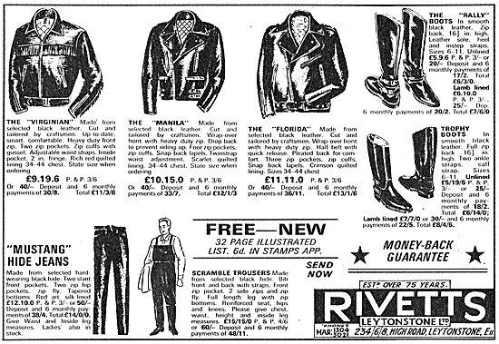 Rivetts Motor Cycle Leathers                                     