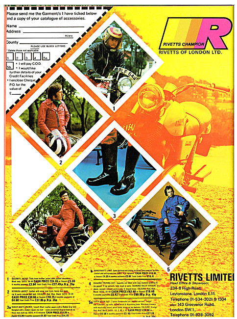 1974 Rivetts Leathers                                            