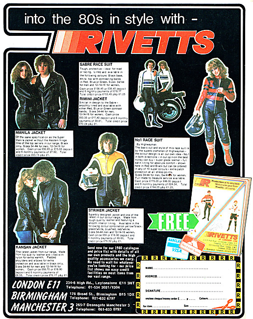 Rivetts Motorcycle Leathers - Rivetts Motorcycle Clothing        