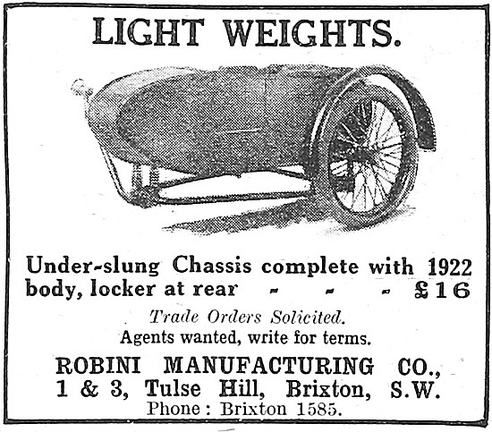 Robini Lightweight Sidecars 1922 Model                           