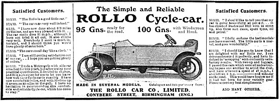 The 1912 Rollo Cyclecar                                          