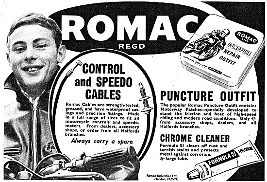 Romac Control & Speedometer Cables 1963                          
