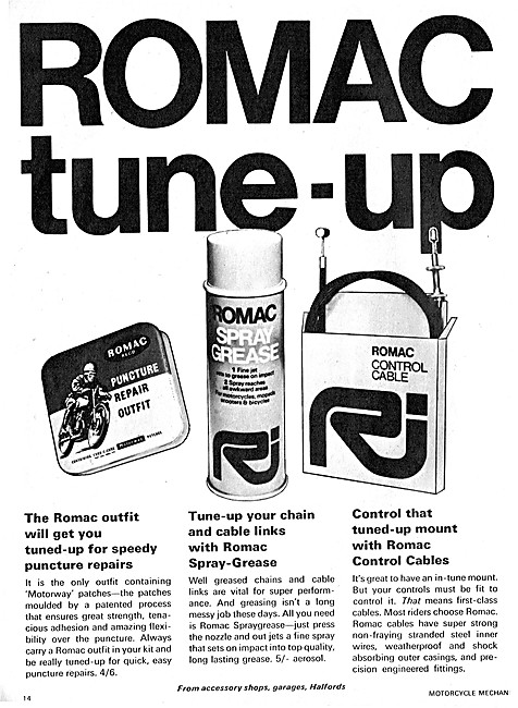Romac Motorcycle Care Products                                   