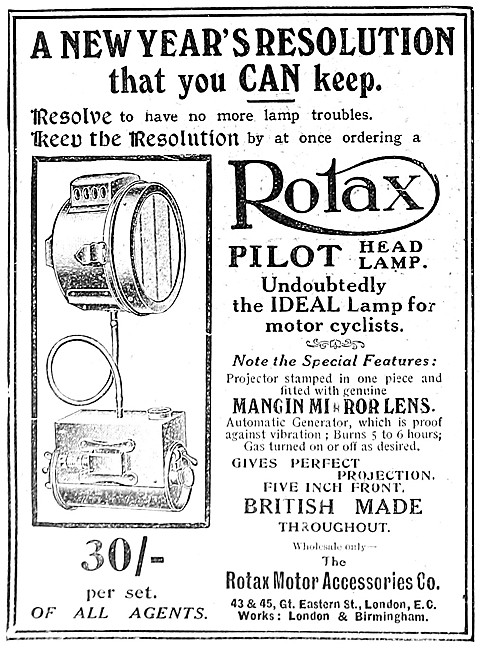 Rotax Electrical Accessories - Rotax Motor Cycle Lights          