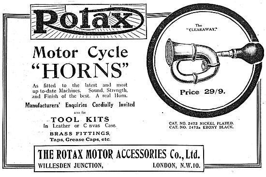 Rotax Electrical Parts - Rotax Clearaway Motor Cycle Horn 1919   