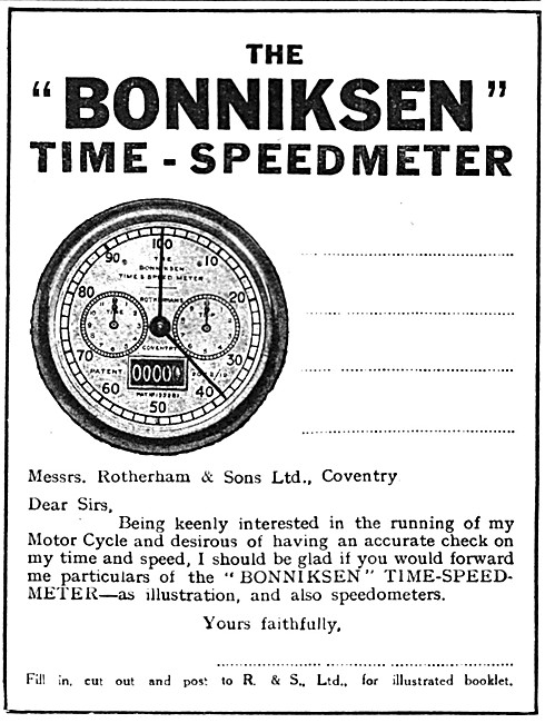 Rotherham Bonnikson Time-Speedmeters                             