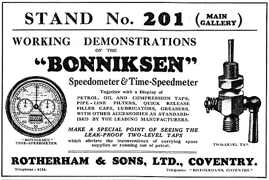 Rotherham Motor Cycle Instruments - Bonnikson Speedometer        