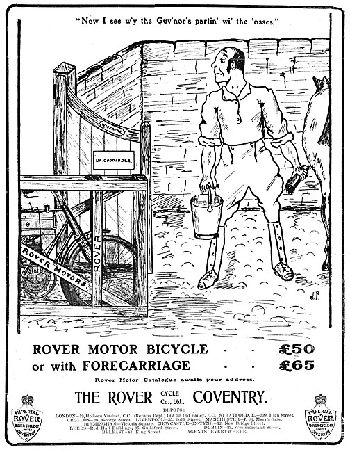 1904 Rover Motor Bicycle - Rover Motor Cycle With Forecarriage   