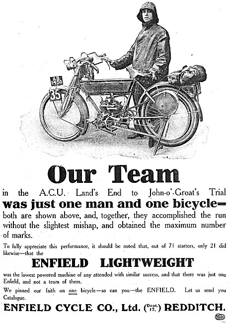 Enfield Lightweight Motor Cycle                                  