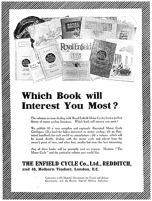 Royal Enfield Motor Cycles 1916 Models                           
