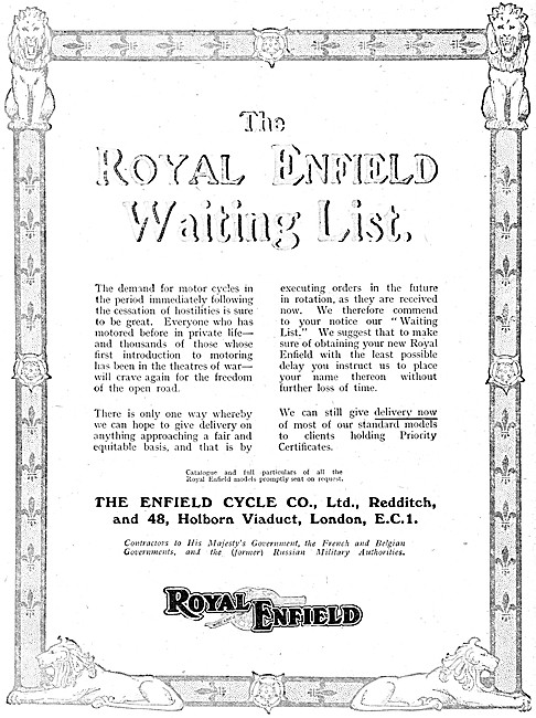 Royal Enfield  Motor Cycles                                      