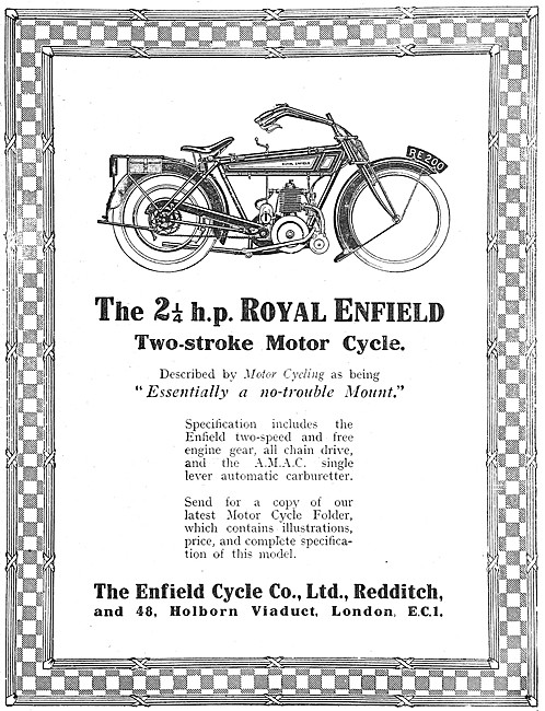 2.25 hp Royal Enfield  Two-Stroke Motor Cycle                    