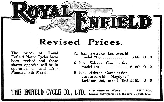 1920 Royal Enfield Motorcycles                                   