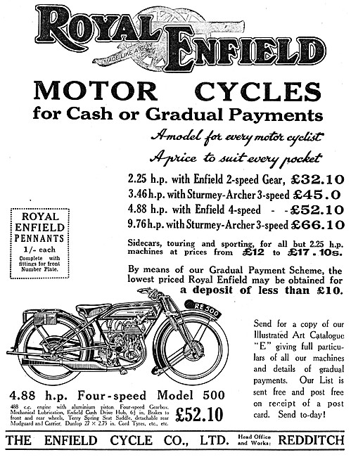 1927 Royal Enfield Model 500                                     