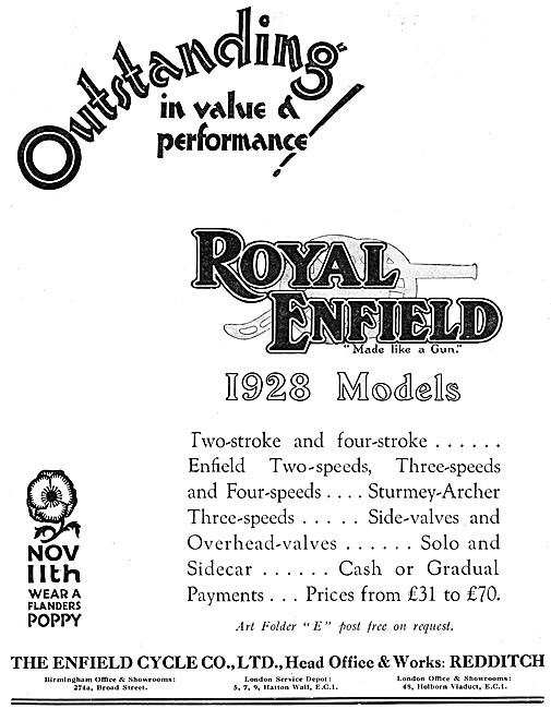 Royal Enfield 1928 Models                                        