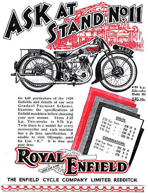 1928 Royal Enfield  Model 501 SIde Valve                         