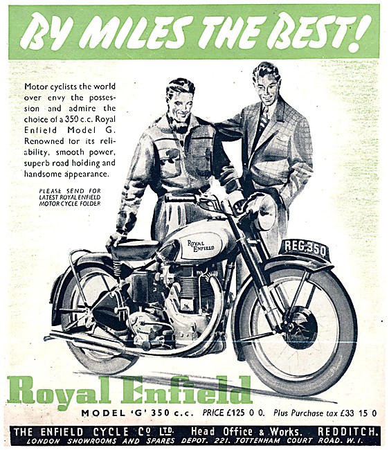 Royal Enfield Model G 350 cc                                     
