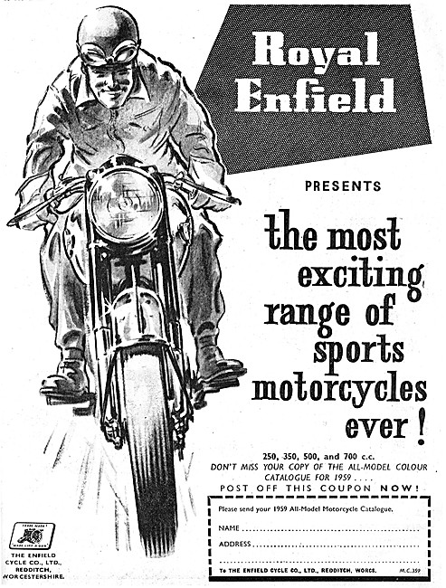 The 1958 Range Of Royal Enfield Motor Cycles                     
