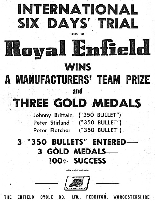 Royal Enfield  Bullet 350 cc 1958 ISDT                           