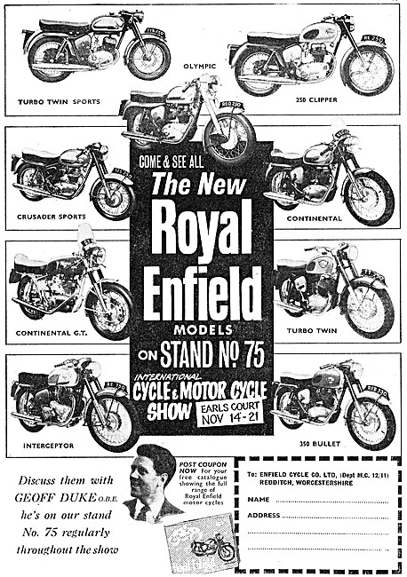 The 1964 Range Of Royal Enfield Motorcycles                      