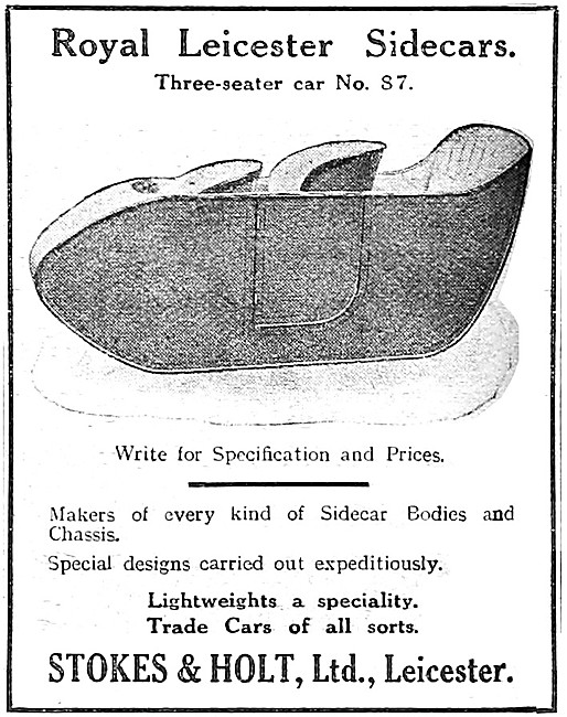 Royal Leicester Sidecars - 1914 Royal Leicester Model 87 Sidecar 