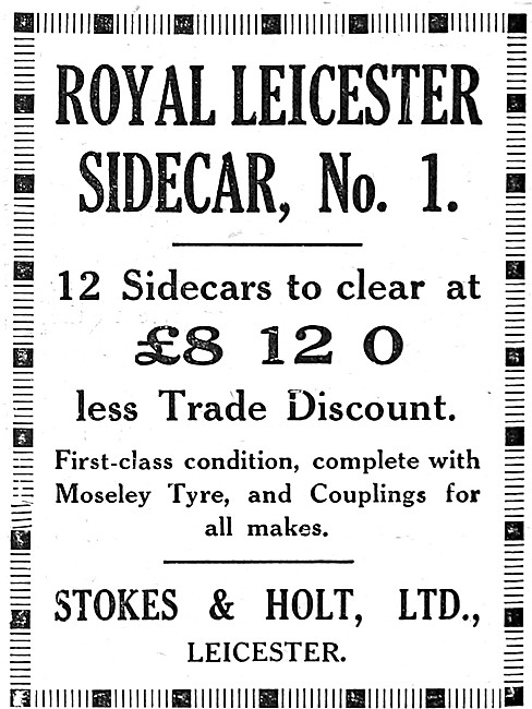 Royal Leicester No 1 Sidecar                                     