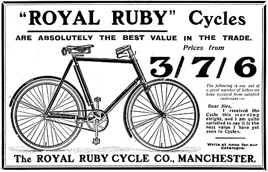 1906 Royal Ruby Bicycles                                         