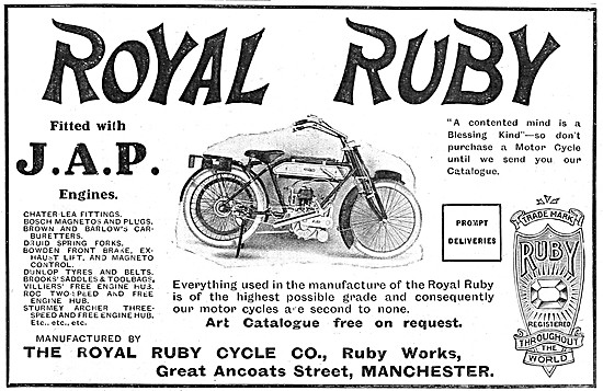 1912 Royal Ruby-JAP Motor Cycle                                  