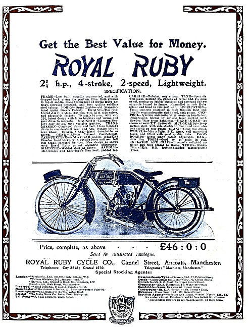 Royal Ruby 2 3/4 hp 4-Stroke Motor Cycle                         