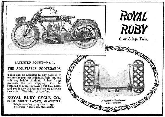 1919 Royal Ruby 6 hp V Twin Motor Cycle                          
