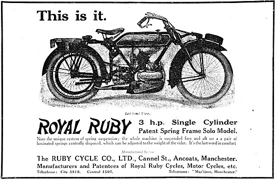 1920 Royal Ruby 3hp Motor Cycle                                  