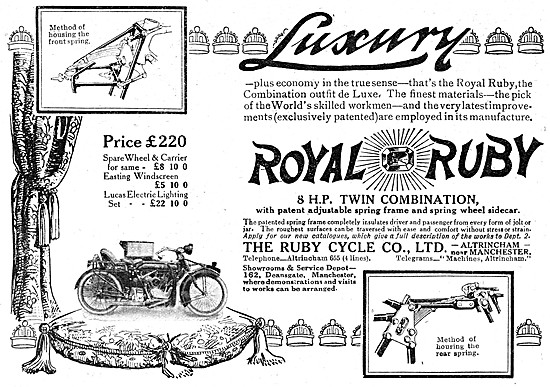 1921 Royal Ruby Motor Cycle Combination                          