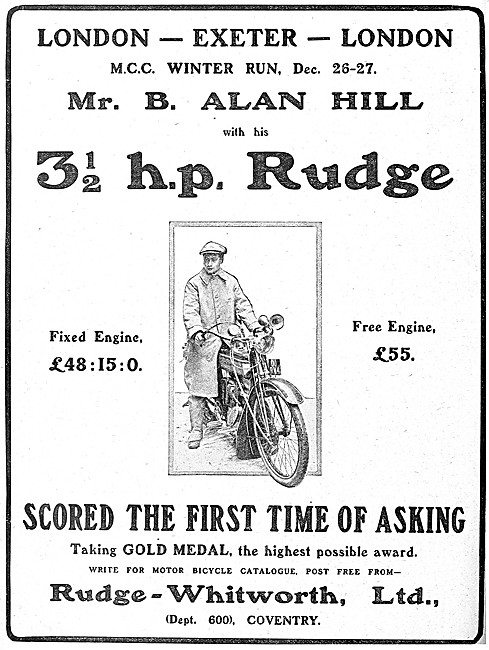 Rudge Motorcycles - 3 1/2 hp Rudge                               