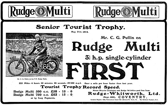 Rudge Motorcycles - Rudge-Multi 500 cc                           