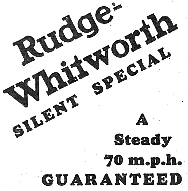 1927 Rudge-Whitworth Silent Special Motor Cycle                  