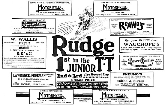 1930 Rudge Motor Cycles                                          